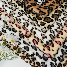 Leopardtrykk flanell fleecestoff