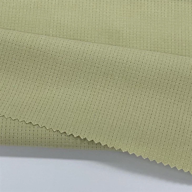 Grid Woven 100% Polyester Fabric